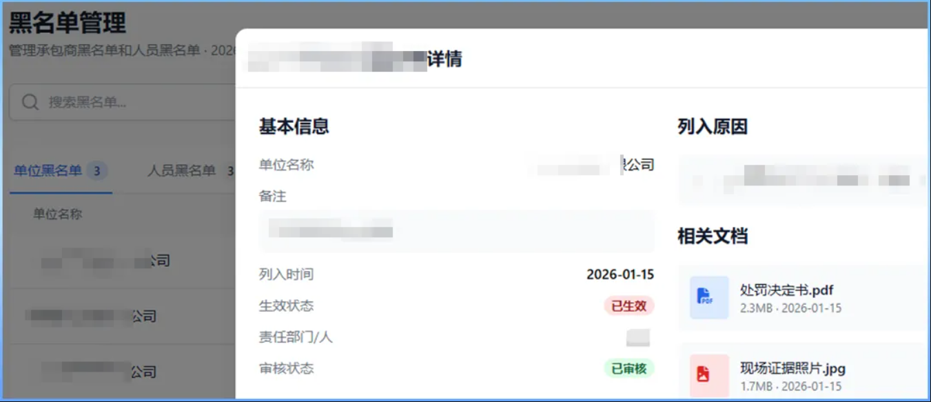承包商安全业绩评价